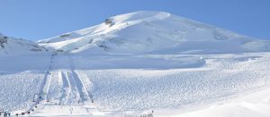 Isbre i Saas Fee i Alpene
