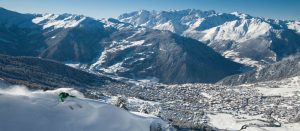 Panorama over Verbier i Alpene