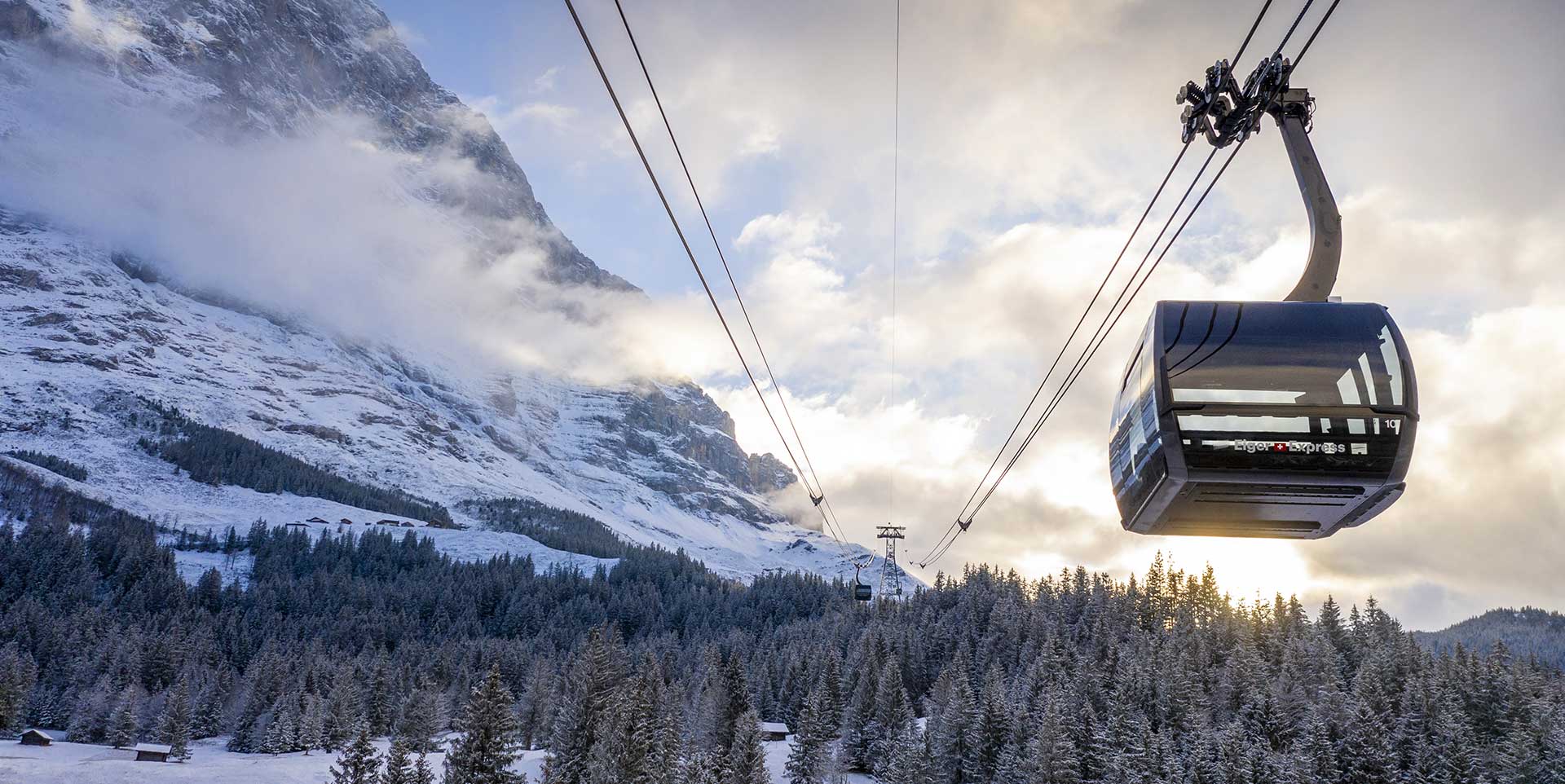 Wengen i Sveits. Vakker utsikt over Alpene på en skireise og firmatur til Wengen.